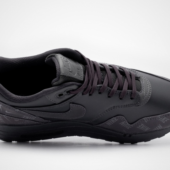 NEW Nike  Air Max 1 LX Black Purple Logo Print - Picture 5 of 8